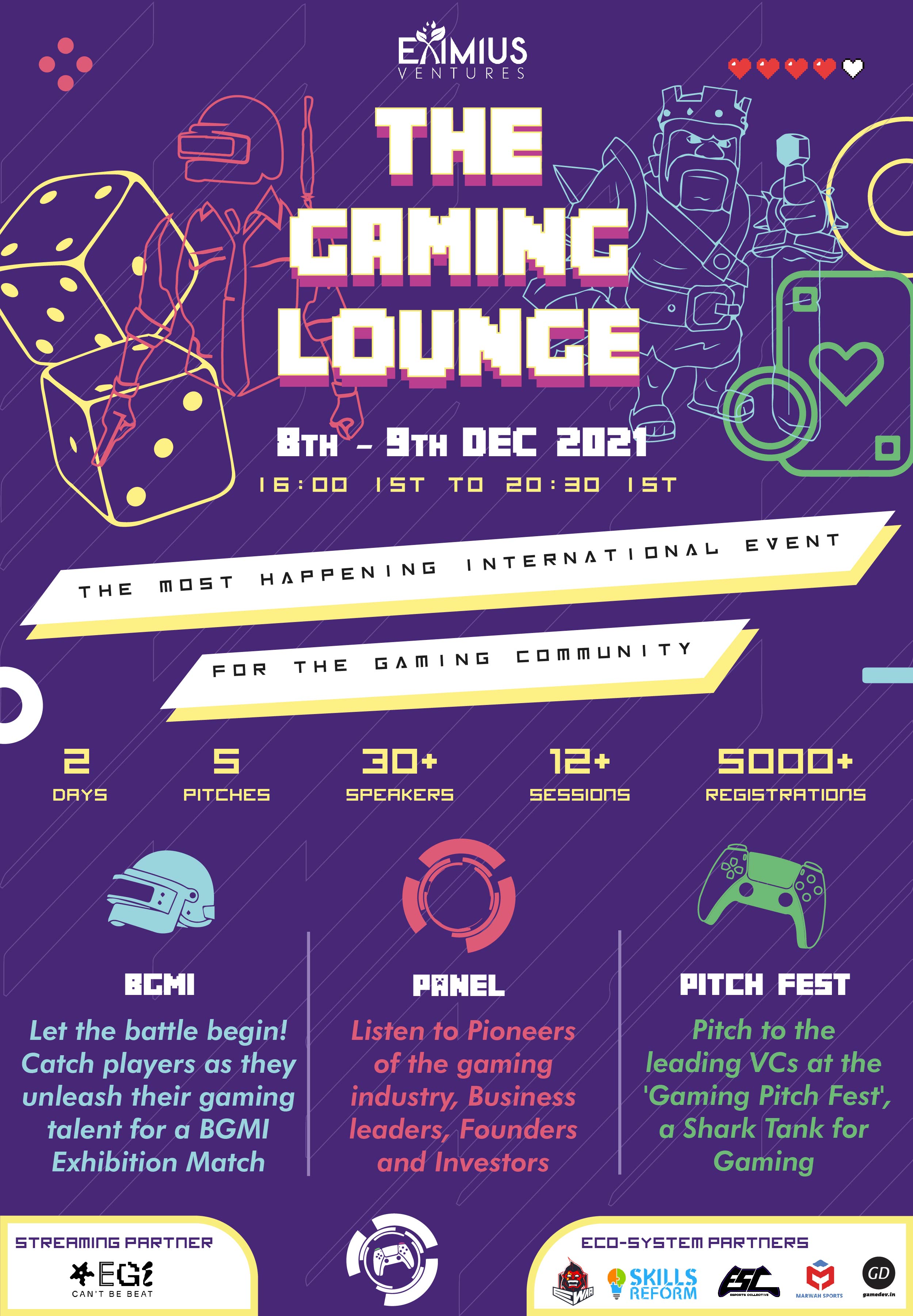 Eximius Ventures, The Gaming Lounge 2021 Poster