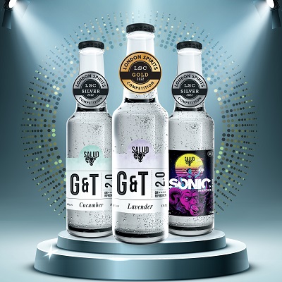 Salud Beverages Bags 1 Gold and 2 Silver at The London Spirits Competition