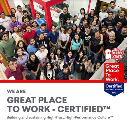 The Souled Store is Now Great Place to Work - Certified&trade;