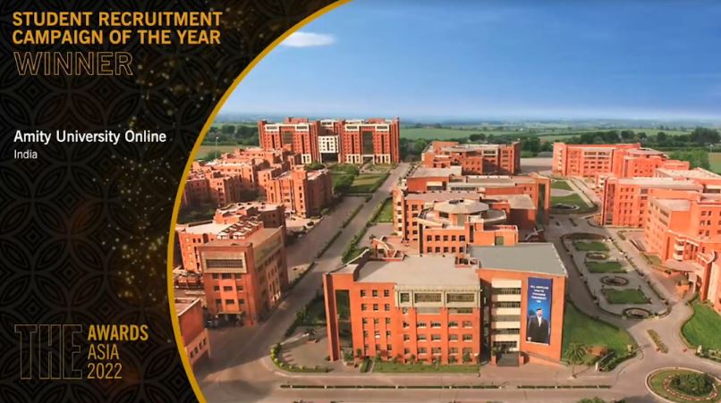 Amity University Online Wins 'Student Recruitment of the Year' award at THE Awards Asia 2022