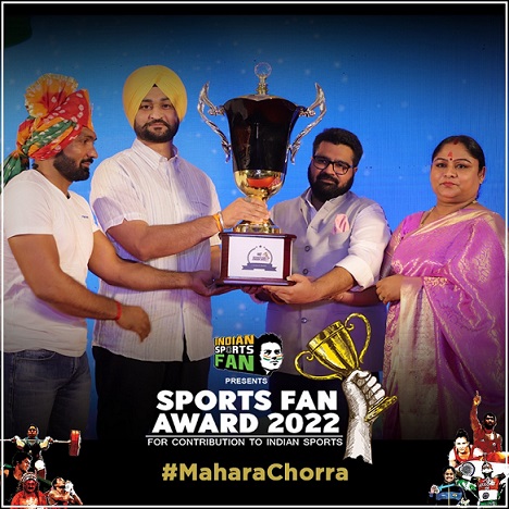 Sports Promoter and Member of Parliament-elect Kartikeya Sharma Honoured with "Indian Sports Fan Award 2022" for his Contribution to Indian Sports