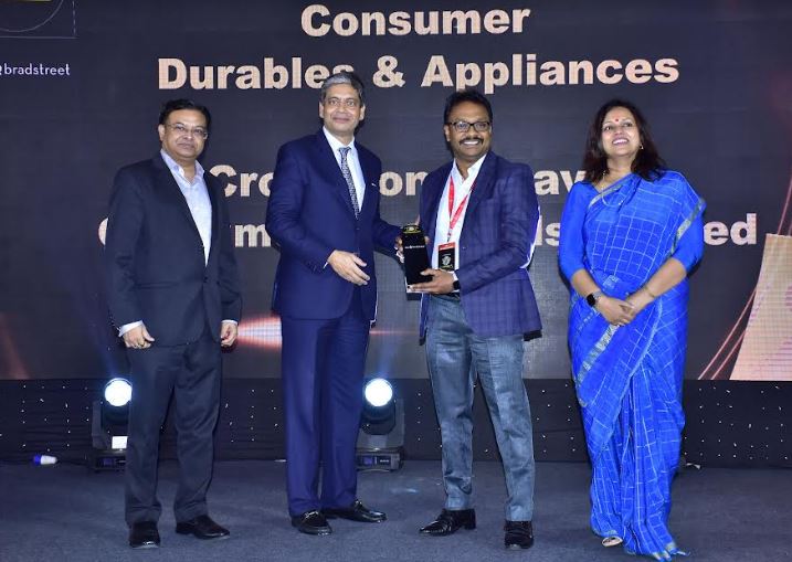 Crompton Wins the Corporate Award at the 22nd Edition of 'India's Top 500 Companies' Hosted by Dun & Bradstreet India