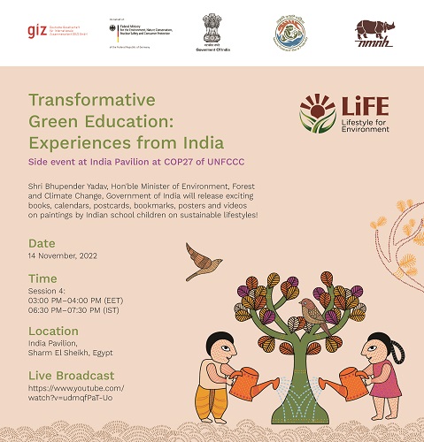Side Event on Transformative Green Education at India Pavilion at COP27 of UNFCCC