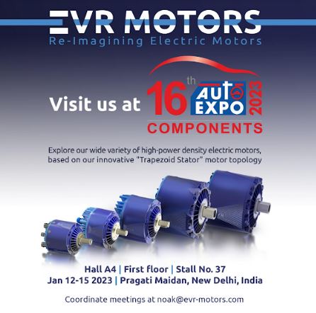 Leading Israeli Startup EVR Motors to Showcase Innovative Line of "Trapezoid Stator" Motors at Auto Expo - 2023