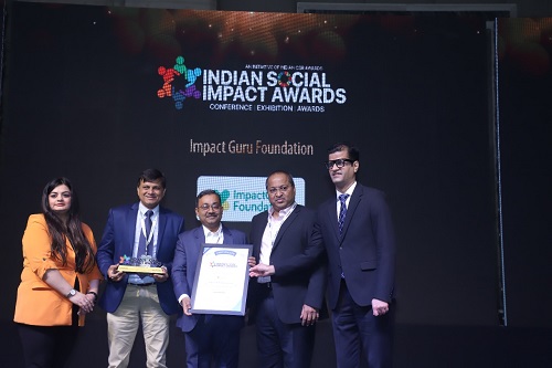 Impact Guru Foundation recognized as one of the 'Top 20 best NGOs of the year 2023' at the Indian Social Impact Awards