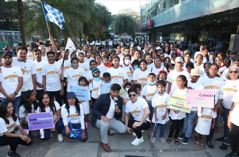 Over 200 Narayana Health Doctors, Nursing, Paramedics & Support Staff Participated in a Walkathon to Raise Awareness about Paediatric Cancer