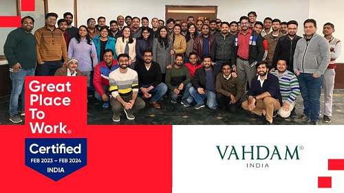 VAHDAM India Certified as a Great Place to Work