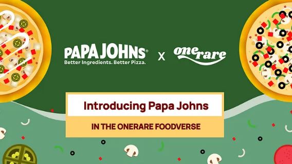 From Dough to Digital - Papa Johns Launches its Unique Digital Collectibles in OneRare's Foodverse