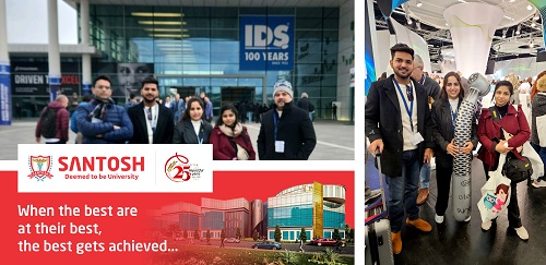 Santosh University Awards Top Students Fully Sponsored Study Tour to IDS KOLN 2023, Encouraging Academic Excellence in Dental Industry