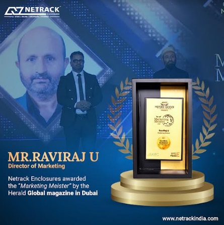 Ravi Raj Awarded the Marketing Meister by the Herald Global Magazine in Dubai
