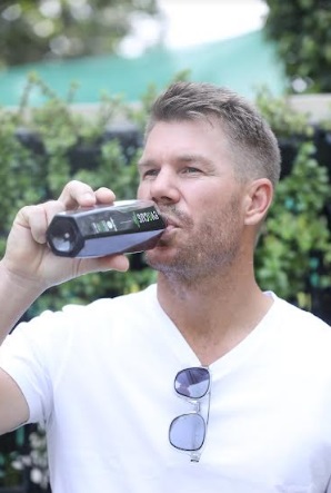 Cricketer David Warner Embraces Evocus Black Water as Hydration Choice