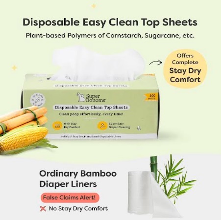 SuperBottoms Launches Biodegradable Disposable Diaper Liners; Making Cloth Diapering Easier than Ever