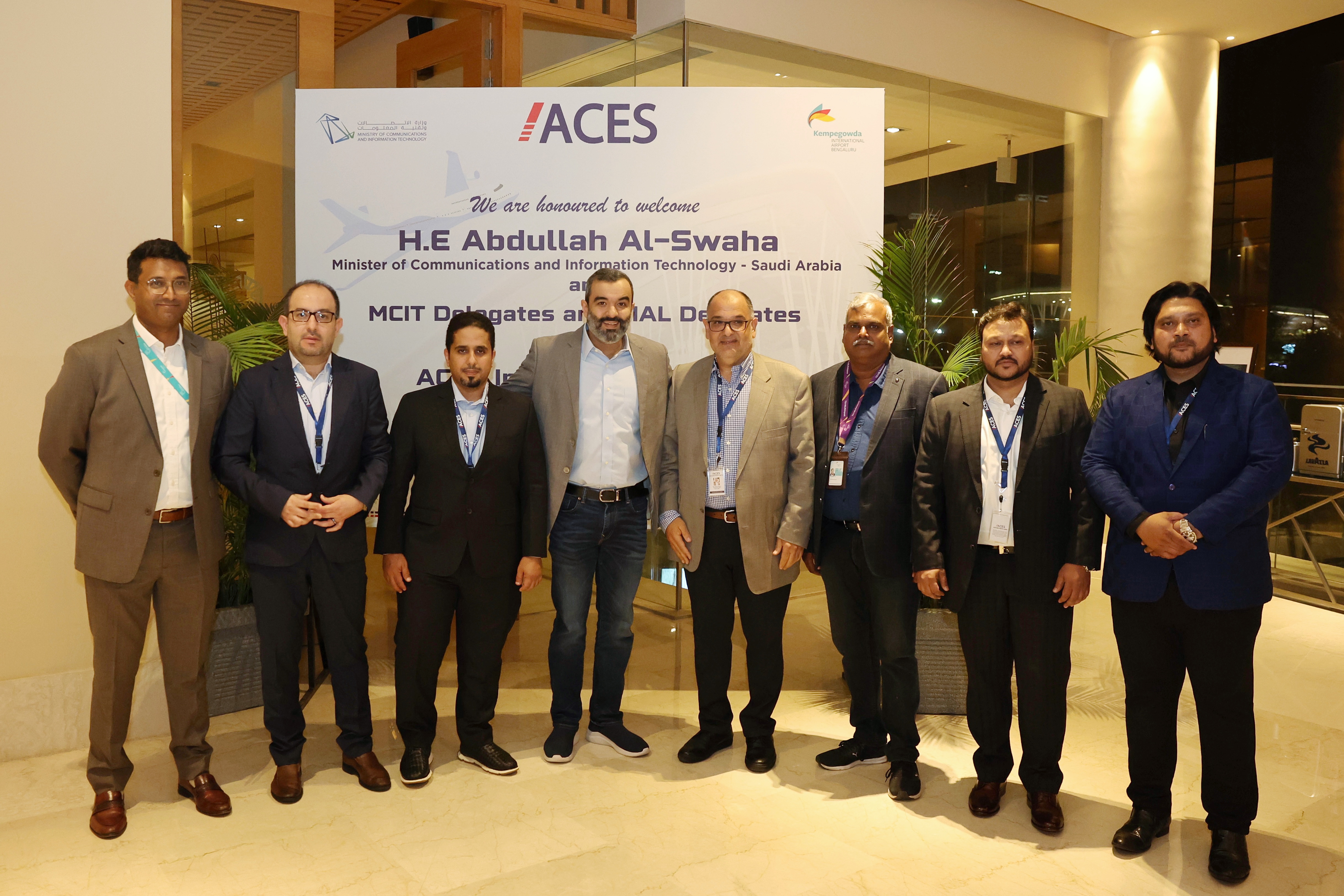 H.E Eng. Abdullah Al-Swaha, Minister of Communications and Information Technology Expressed his Pride Seeing ACES a Saudi Company Serving the Busiest Airport in South India