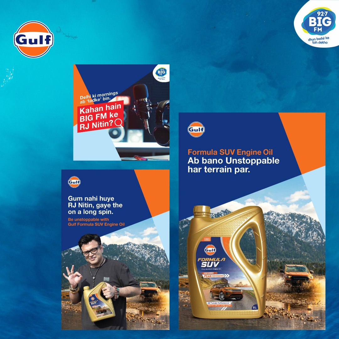 Gulf Joins Hands with BIG FM for its 'Unstoppable India' Campaign, Celebrating the Adventurous Spirit of Citizens