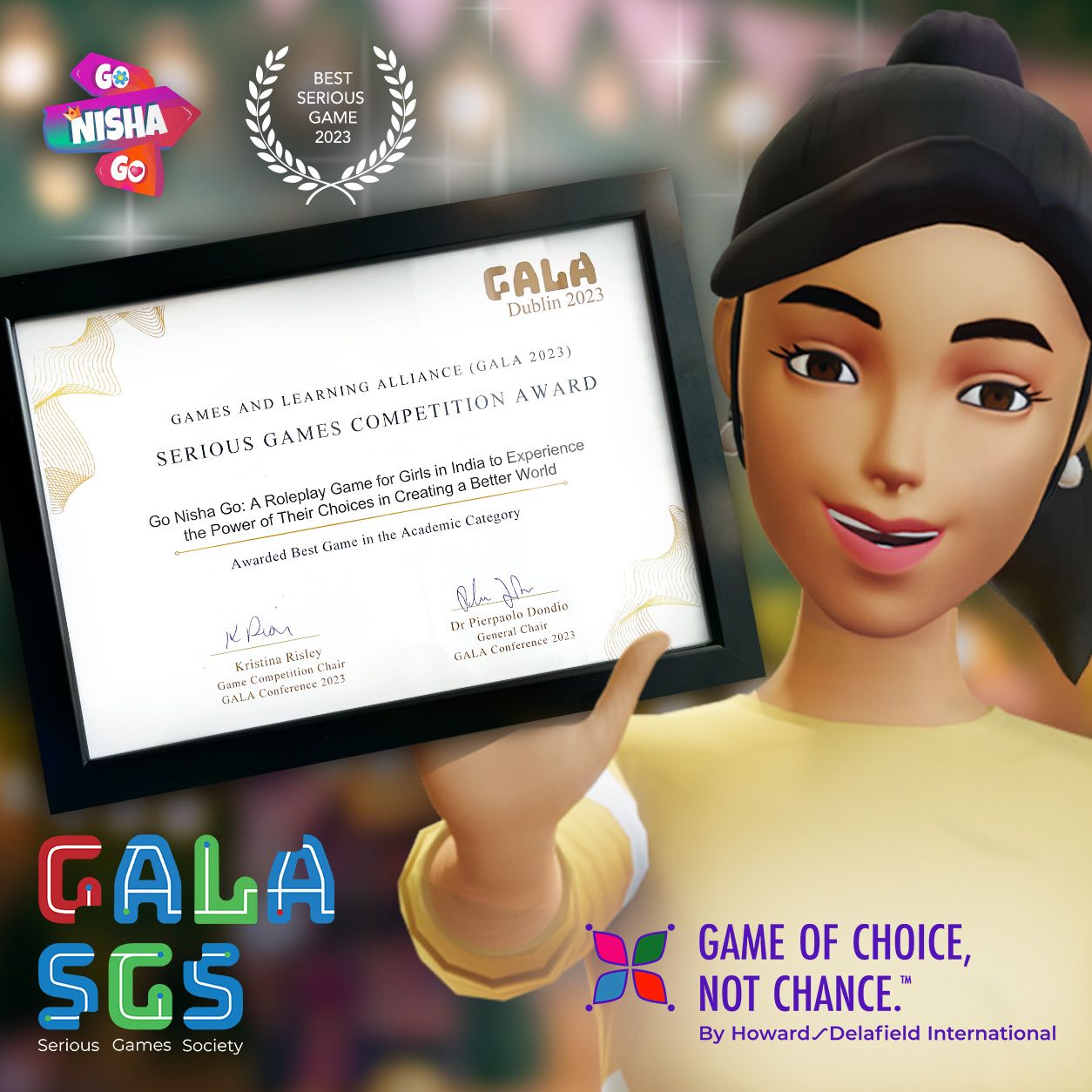 Go Nisha Go Wins 'Best Serious Game' at the Gala2023 Serious Games Competition