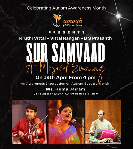 Charitable Foundation 'Amogh' to Organize Musical Event "Sur Samvaad" in Bengaluru to Raise Awareness on Autism During World Autism Month