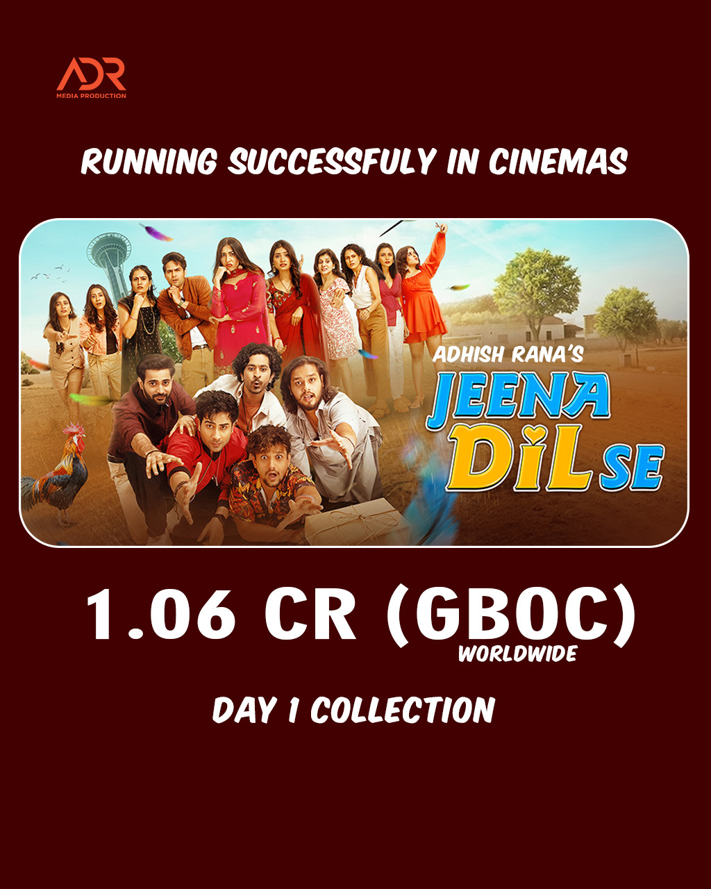 Youth-Centric Debut Film 'Jeena Dil Se' Opens Strong with Rs 1.06 Crore on Day 1