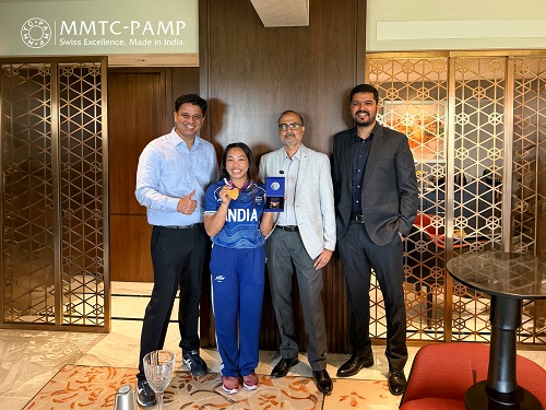 Champion Mirabai Chanu Unveils MMTC-PAMP's 'Virasat' Recycled Gold Coin to Celebrate India's 80th Year of Independence