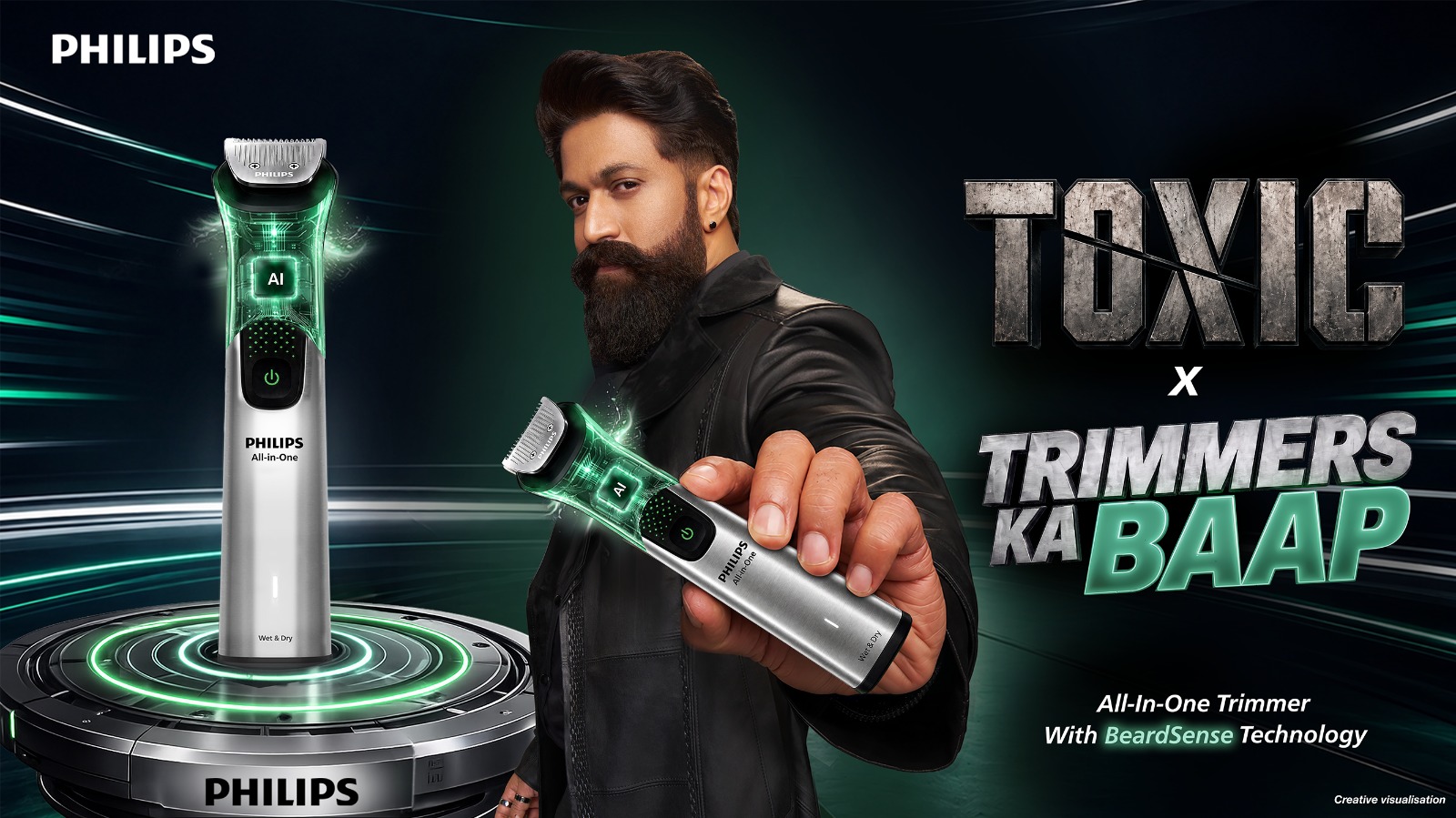 Philips India Names Rocking Star Yash as Brand Ambassador for Men's Grooming; Joins 'Toxic: A Fairy Tale for Grown-ups' as Official Grooming Partner